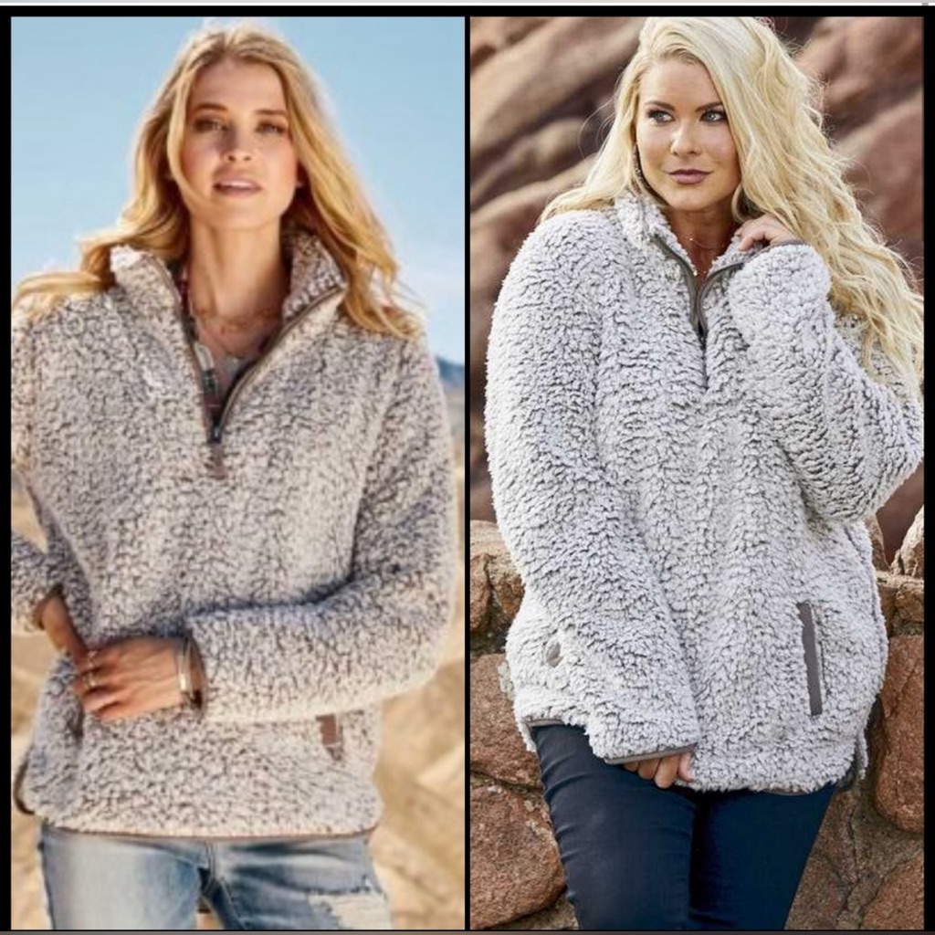 Altar’d State Quarter Zip Sherpa Jacket